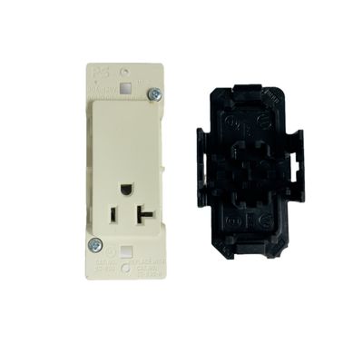 Wirecon 15A 125V Electrical Wall Outlet Receptacle in Ivory Cream Single Gang Outlet