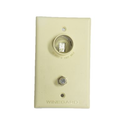 TV Wall Plate /with 12v outlet off white