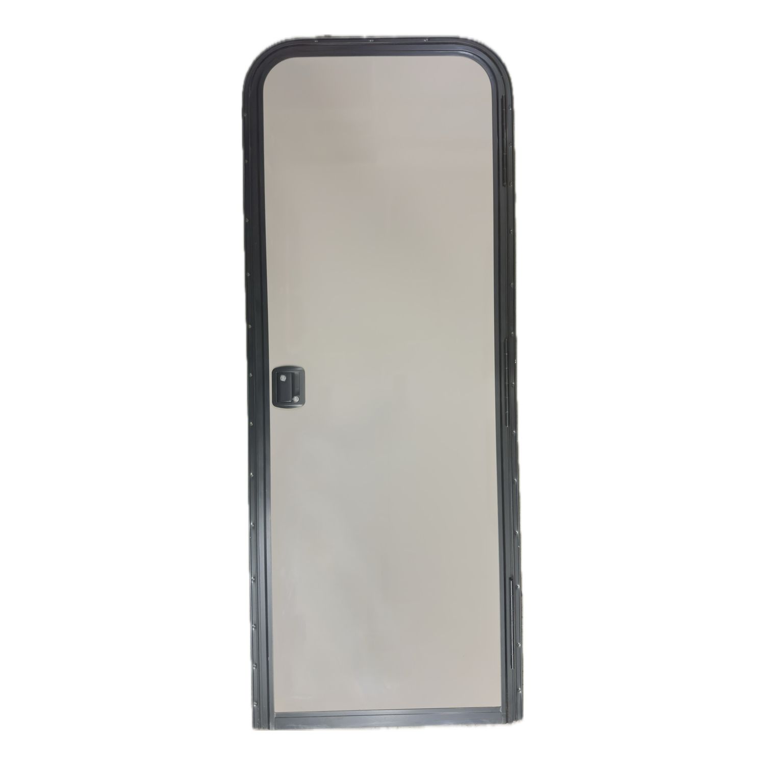 26&quot; x 72&quot; Entry Door - Right Hinge - No Window - Tan with Black Frame