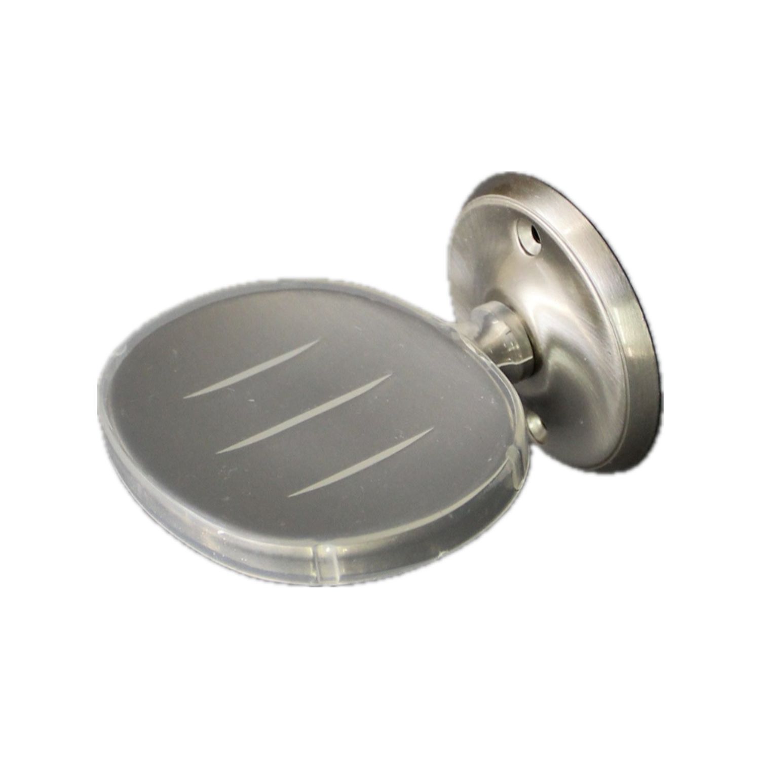 Brushed Nickel Oval Wall Mounted Soap Dish