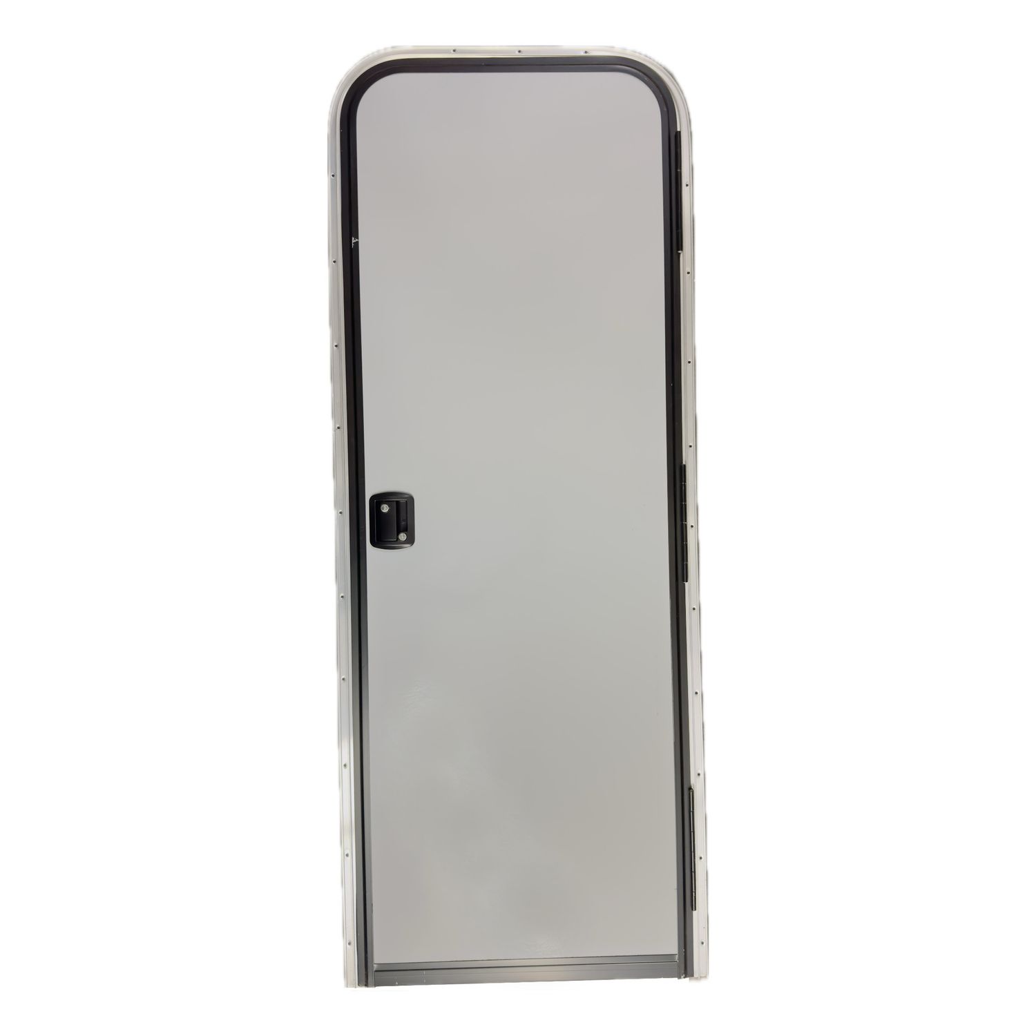 26&quot; x 72&quot; Entry Door - Right Hinge - No Window - Gray with Aluminum Frame