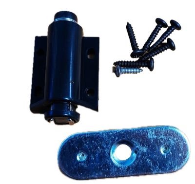 Single Magnetic Touch Latch w/Strike - Black