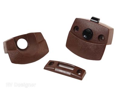 RV Designer Door Latch Non-Locking Interior  - Brown H531