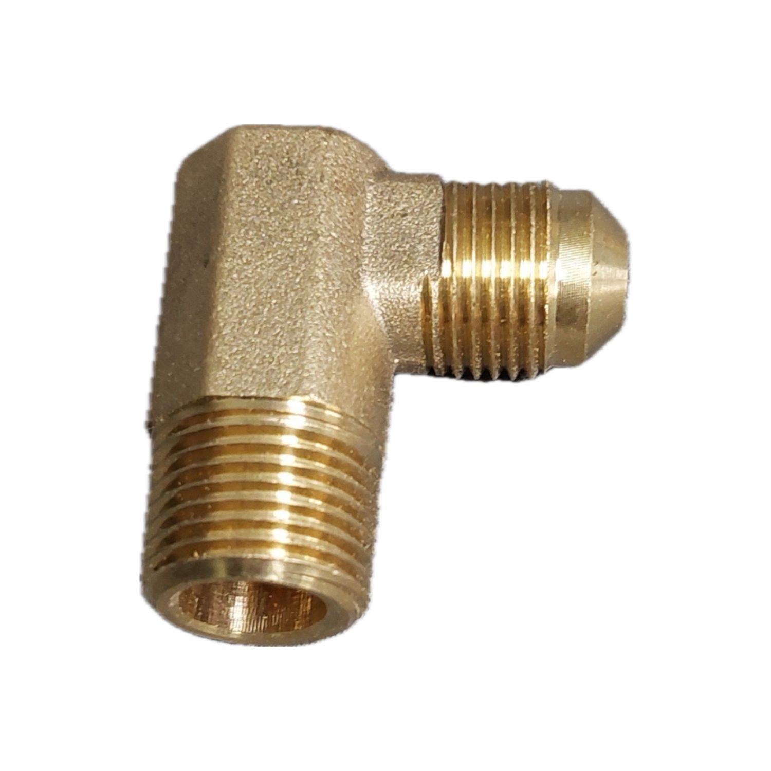 Brass Fitting 90 degree 3/8 FL x 1/2 MIP