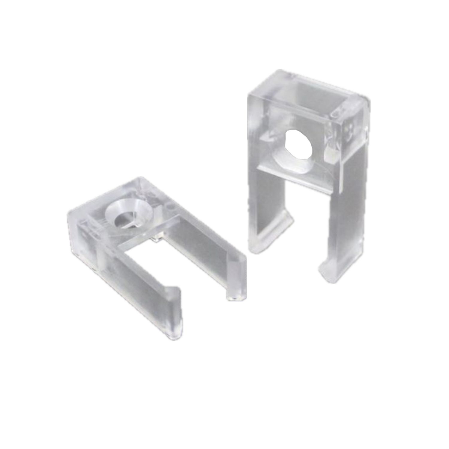 JR Products Curtain End Stop Clear 2 pack