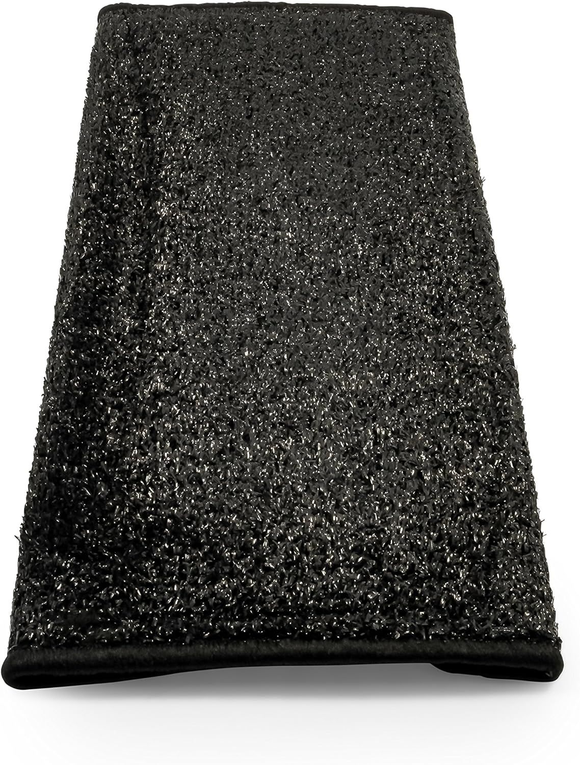 Camco - Premium Radius Turf Step Rug - Hemmed - 22&quot; - Black