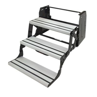 Lippert Alumi-Tread Manual RV Steps - Triple 27 1/2&quot; Aluminum