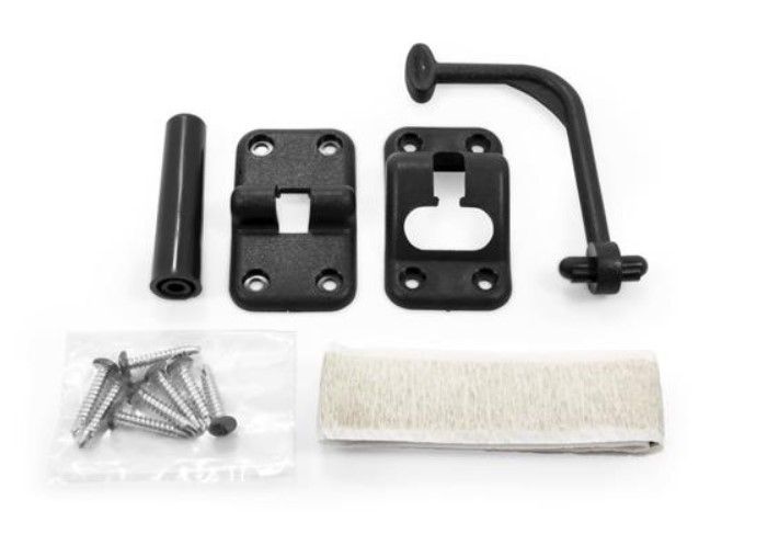 Camco 90 Degree  Entry Door Holder Kit Black Plastic - C42376