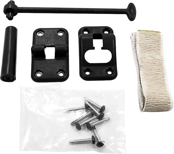 Camco T Style  Entry Door Holder Kit Black Plastic C42396