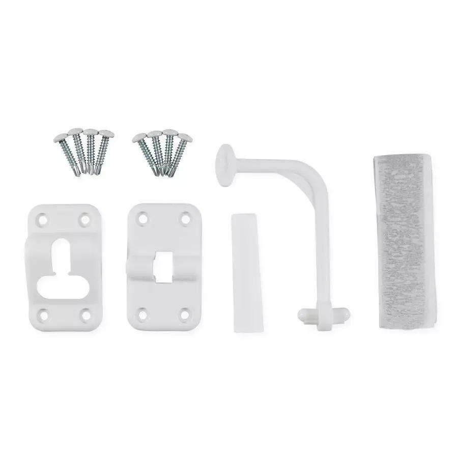 Camco 90 Degree Entry  Door Holder Kit White Plastic C42373