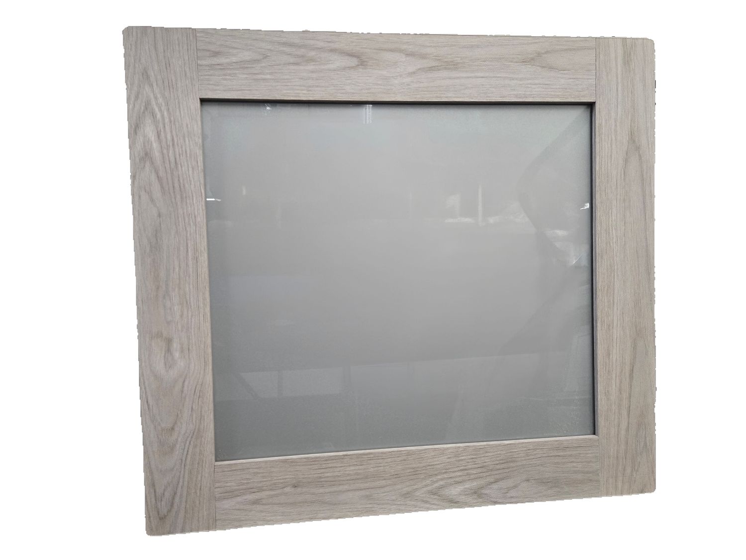 20 1/4&quot; x 18 1/2&quot; - Cabinet Door - Gray - Woodgrain - with Opaque Glass