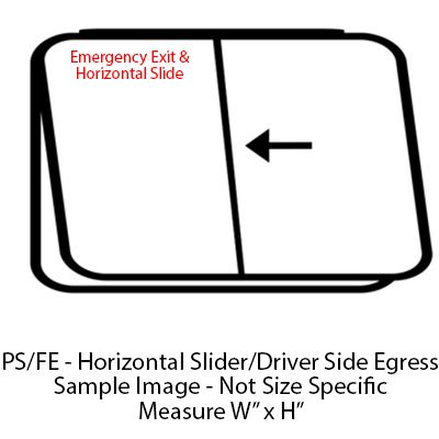 48&quot; x 22&quot; Exit/ Slide Window - Tinted