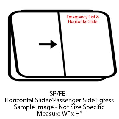 48&quot; x 29&quot; Slider Exit Window - Tinted - No Trim Rings