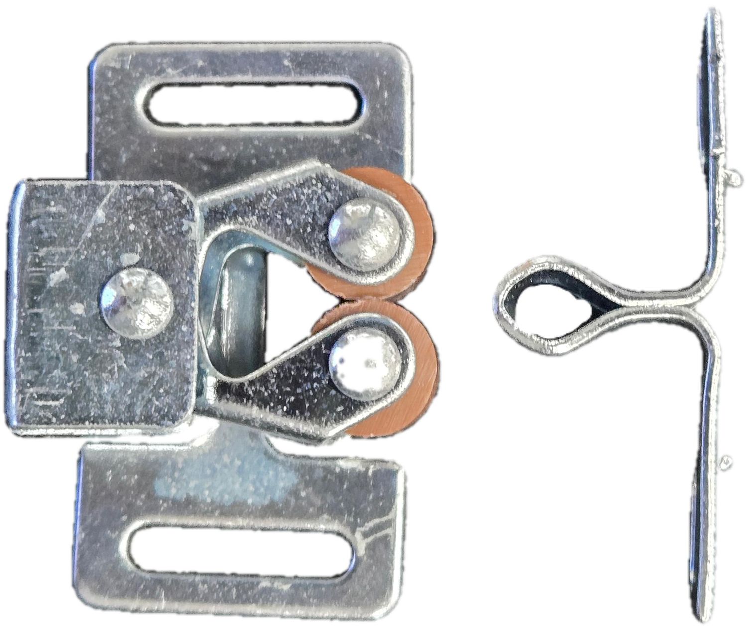 Double Roller Catch with Spear - Silver - 1-Pack