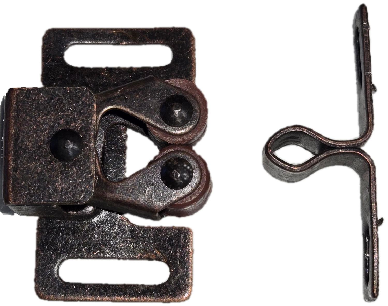 Double Roller Catch with Spear - Bronze - 1-Pack
