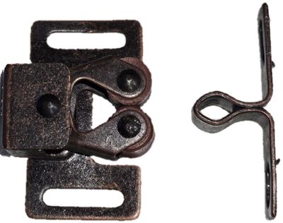 Double Roller Catch with Spear - Bronze - 1-Pack