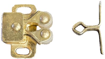 Double Roller Catch with Spear - Gold - 1-Pack
