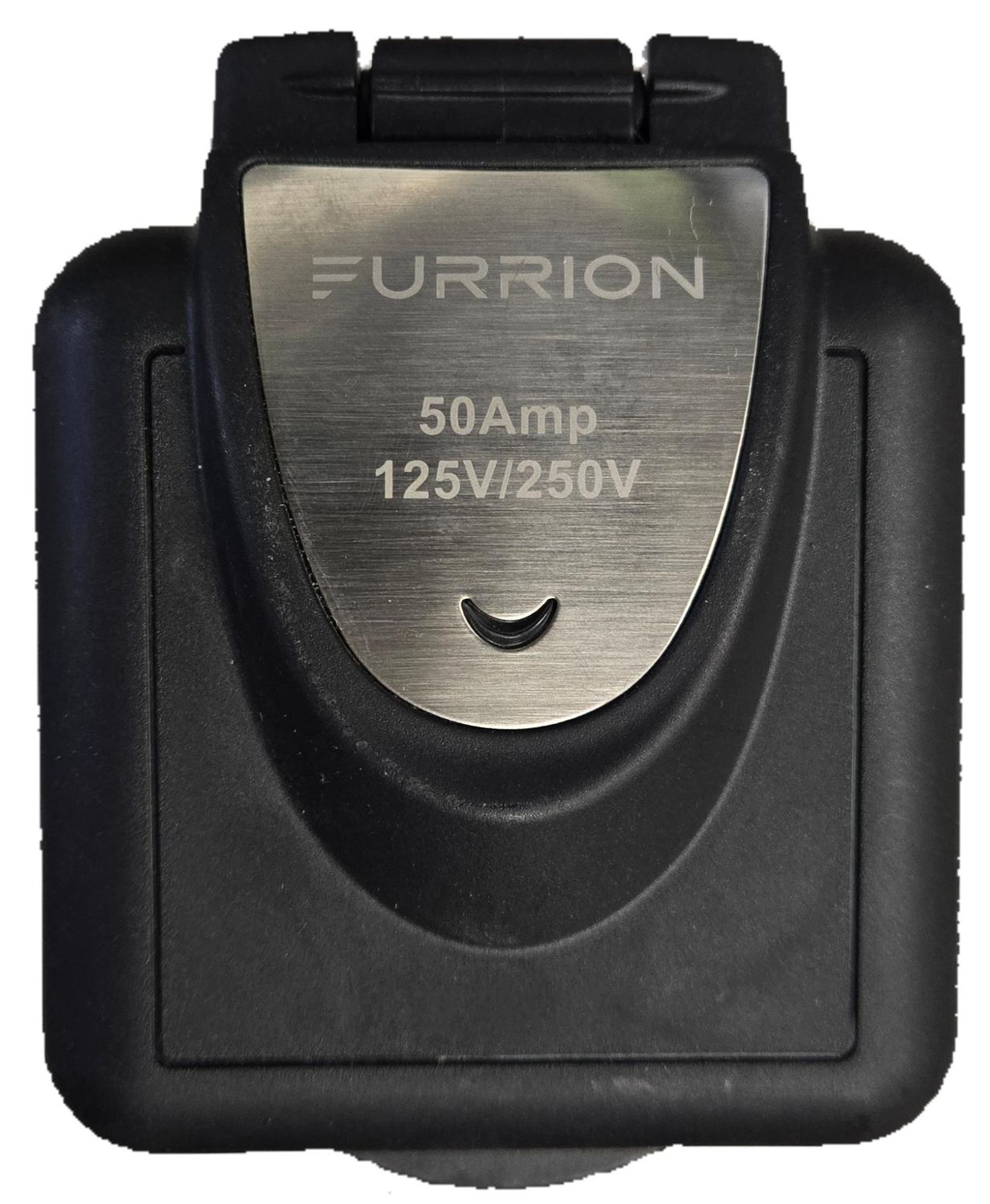Furrion 50 Amp 125/250 Shore Power Inlet Black