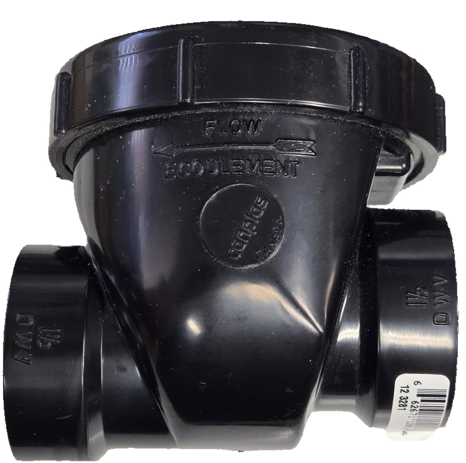 Canplas 1½&quot; ABS Backwater Valve with Hub