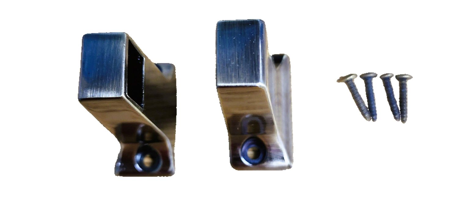 Brushed Brass Towel Bar End Brackets - 2pcs