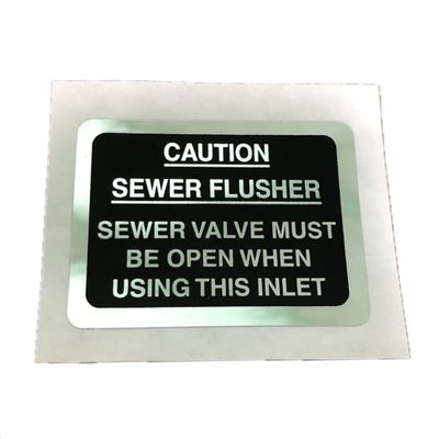 RV Sewer Flusher Safety Decal - 2 Pack