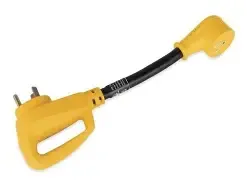 Camco - Power Cord Generator Adapter - Power Grip - 30 AMP M to 15 AMP FM