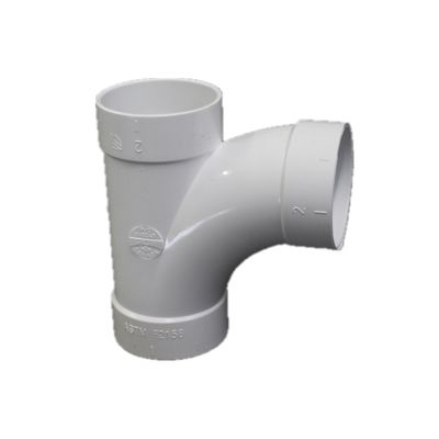 PVC 45 degree Wye Tee Fitting ASTM F2158 White