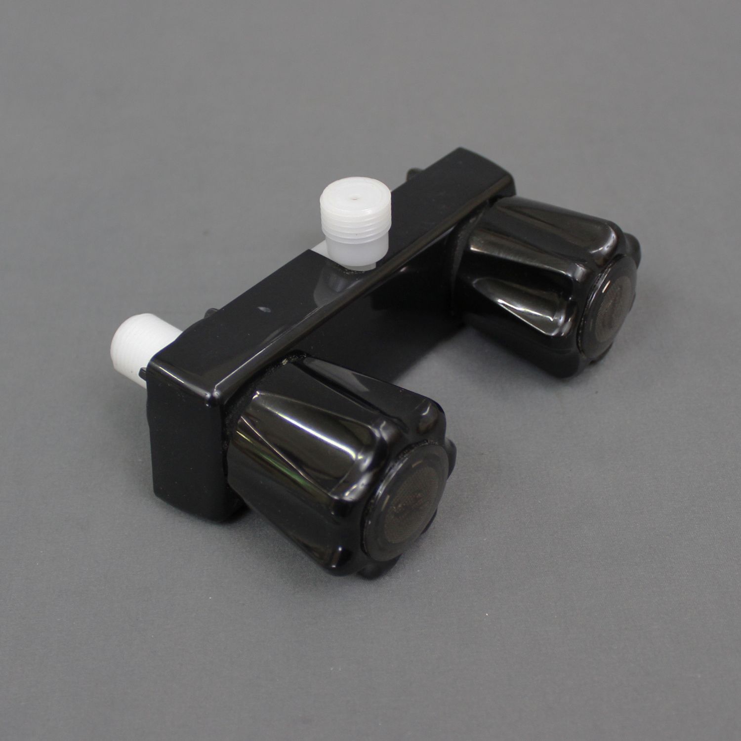 Shower Diverter Faucet - Black with Black Knobs