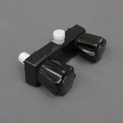 Shower Diverter Faucet - Black with Black Knobs