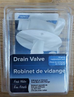 Camco Drain Valve - white  22223