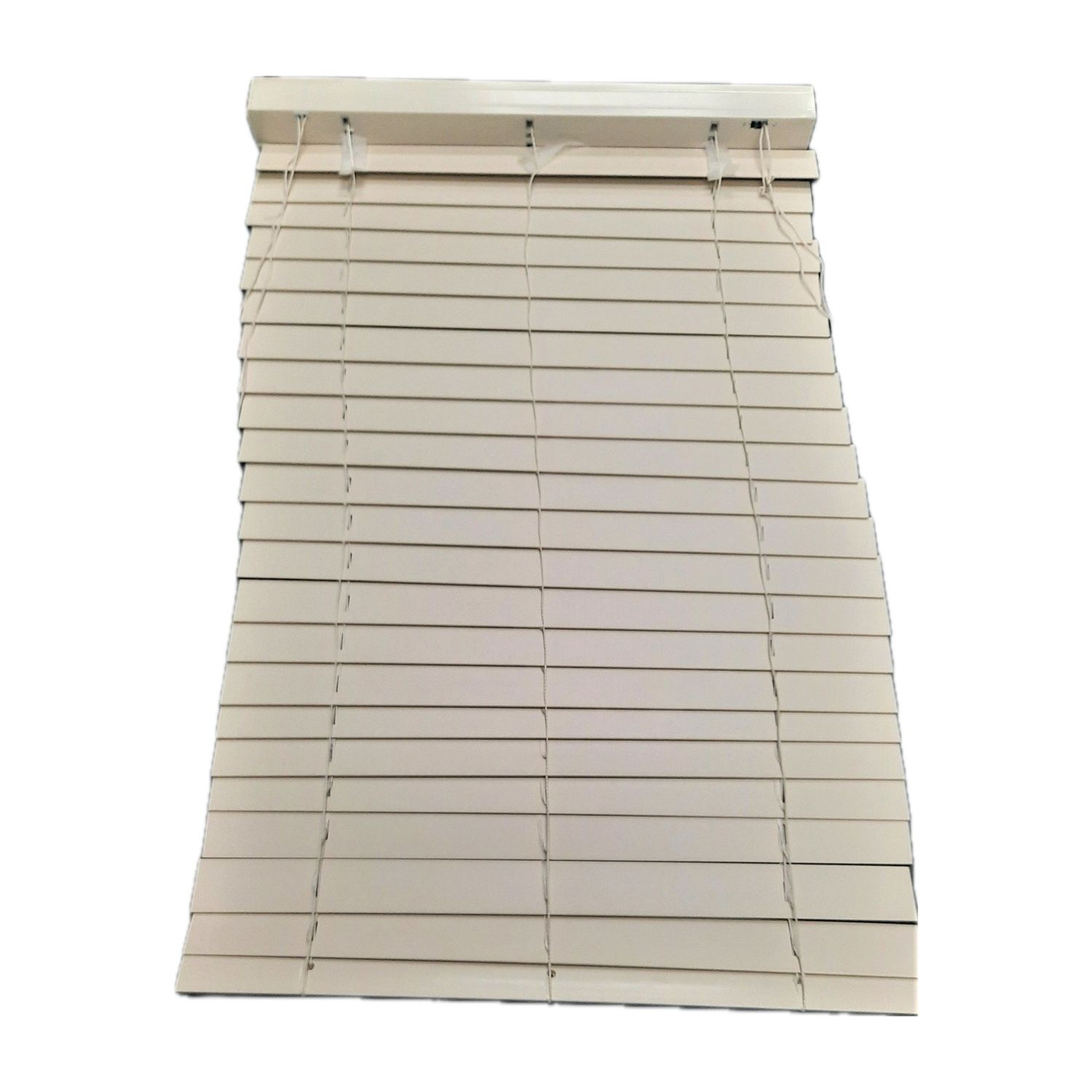 26 1/2&quot; x 40&quot; - Faux Wood Plantation Blind - 2&quot; Slats - White