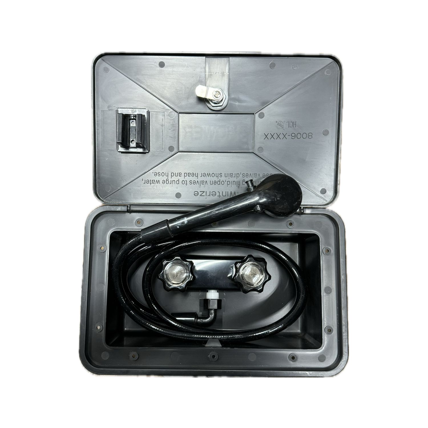RV Exterior Outdoor Shower Box  - Black