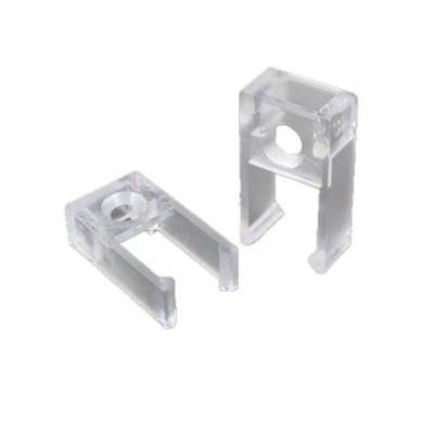 JR Products Curtain End Stop Clear 2 pack