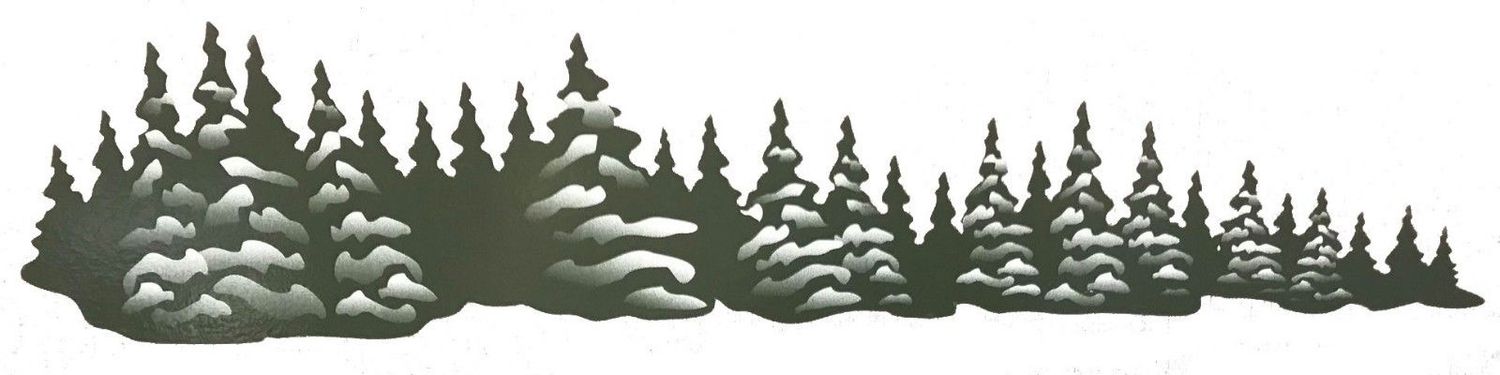 Green Trees Right Facing Exterior Decal #33