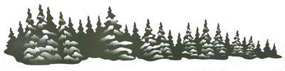 Green Trees Right Facing Exterior Decal #33