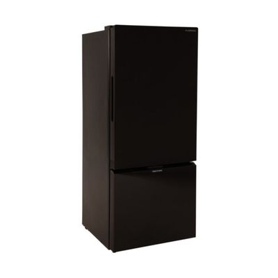 Furrion RV Refrigerator - 12V 10.7 cu. ft. - Dual Swing Doors - Bottom Drawer Freezer - Black Glass Finish