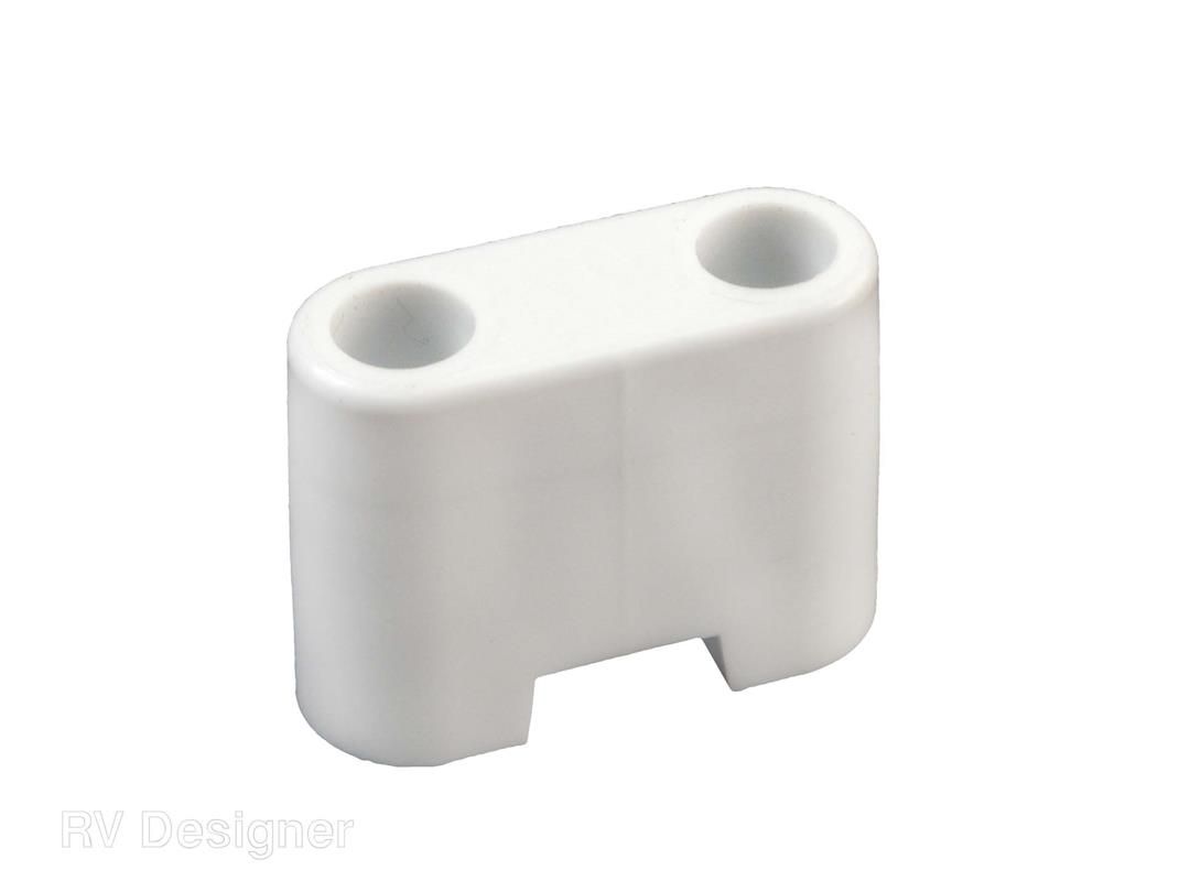 RV Designer Door Bumper for T-Style Entry Door Holder White