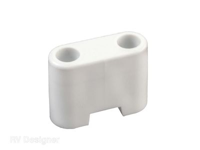RV Designer Door Bumper for T-Style Entry Door Holder White
