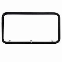 60&quot; x 22&quot; Baggage Door - White with Black Trim - Narrow 3/4&quot; Frame