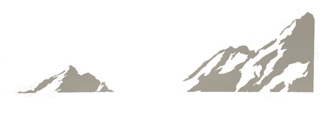Silver Grey Mountains Left Corner Exterior Decal #39 Cherokee - Side LWR MTN Die Cut #1-LH
