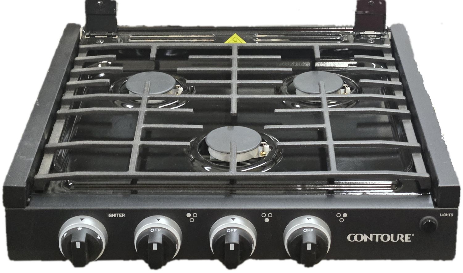Contoure 3-Burner Recessed Gas Cooktop - Glass Cover - Black - Hold Start - CT-1700BKTC