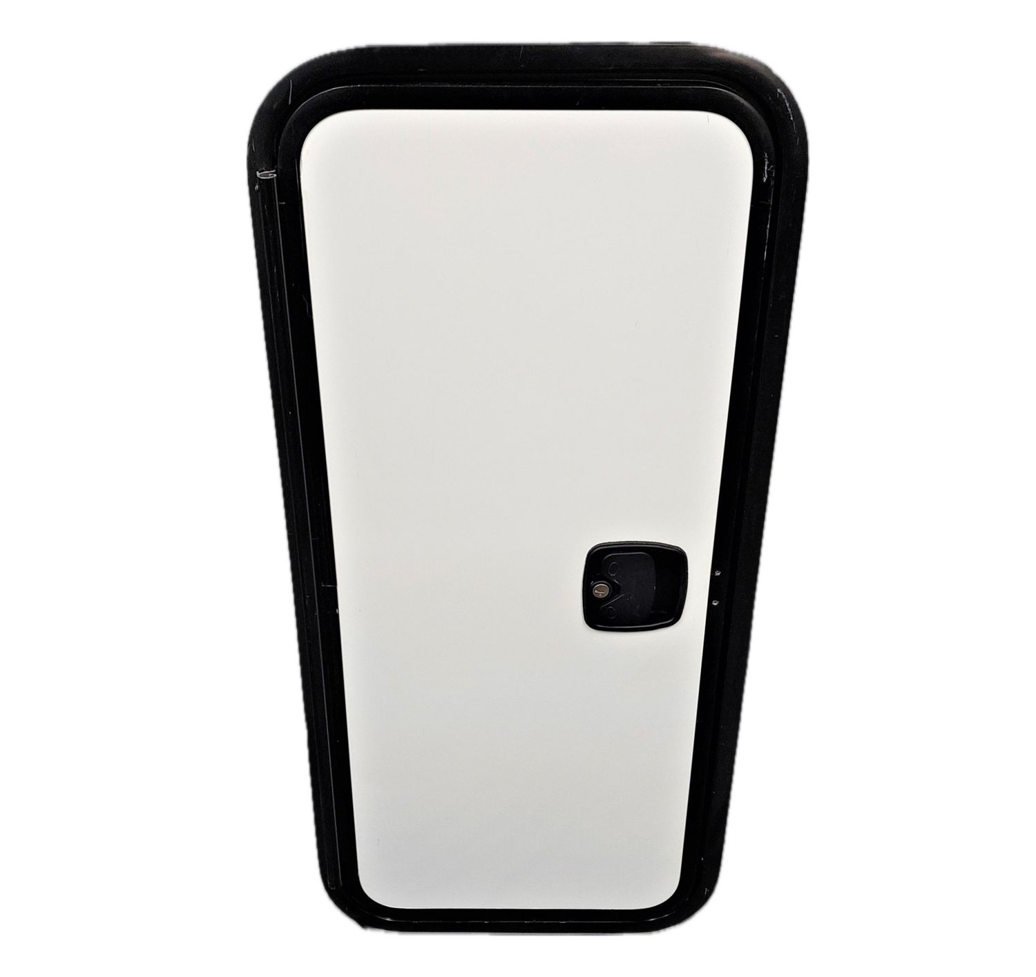 36&quot; x 16&quot; Baggage Door with Slam Latch - White with Black Trim