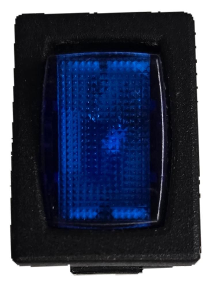 Switch - Mini On/Off - Lighted Blue ¾&quot; x ½&quot;