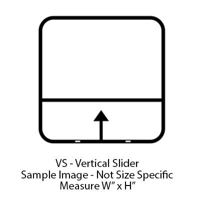 24&quot; x 29&quot; Vertical Lower Slider Window - Tinted
