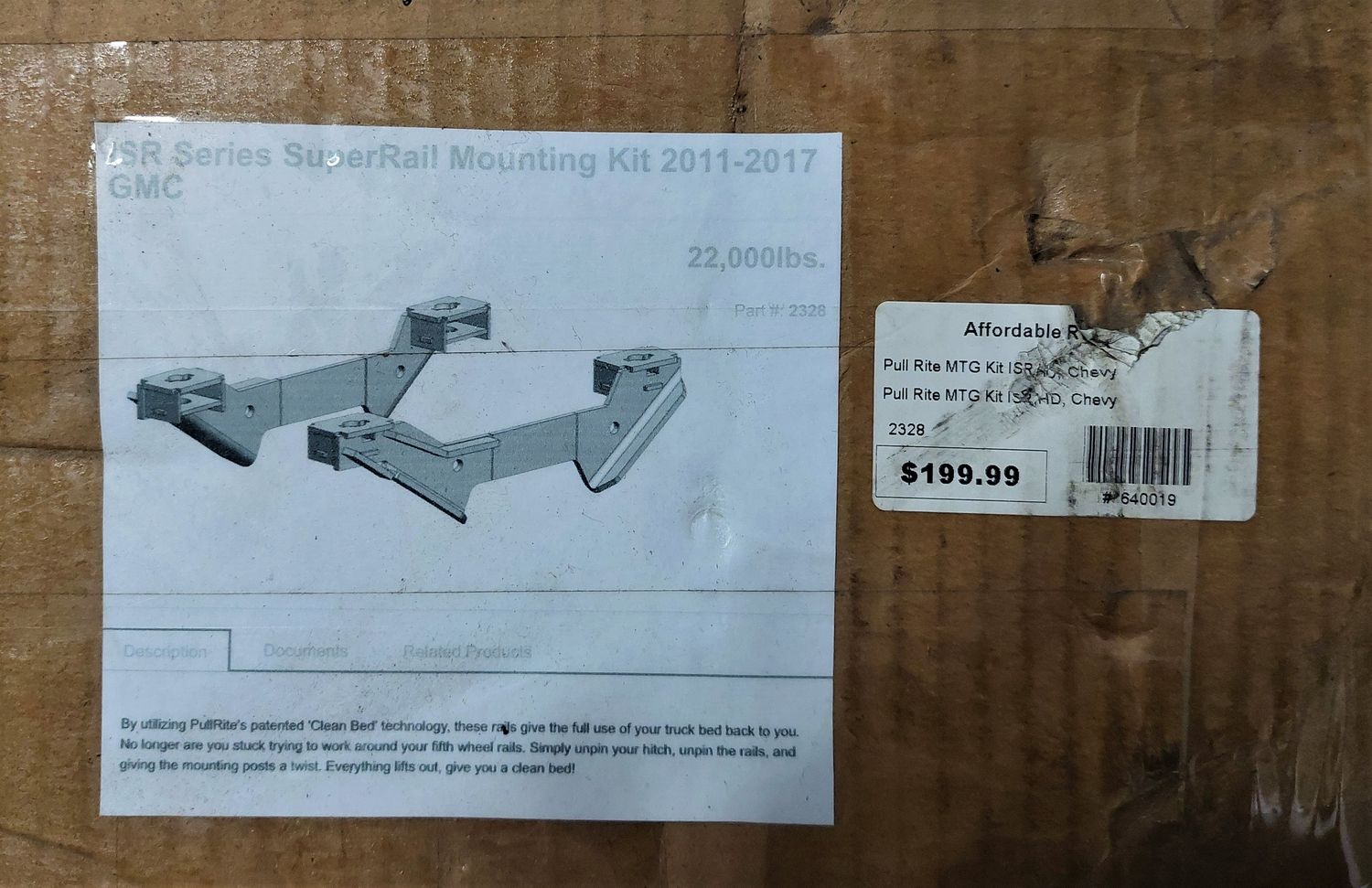 PullRite ISR Series SuperRail 22K Custom Mounting Kit for 2011-2019 GM 2500 &amp; 3500 Trucks