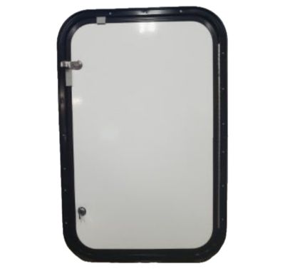 28" x 18" Baggage Door - White with Black Trim