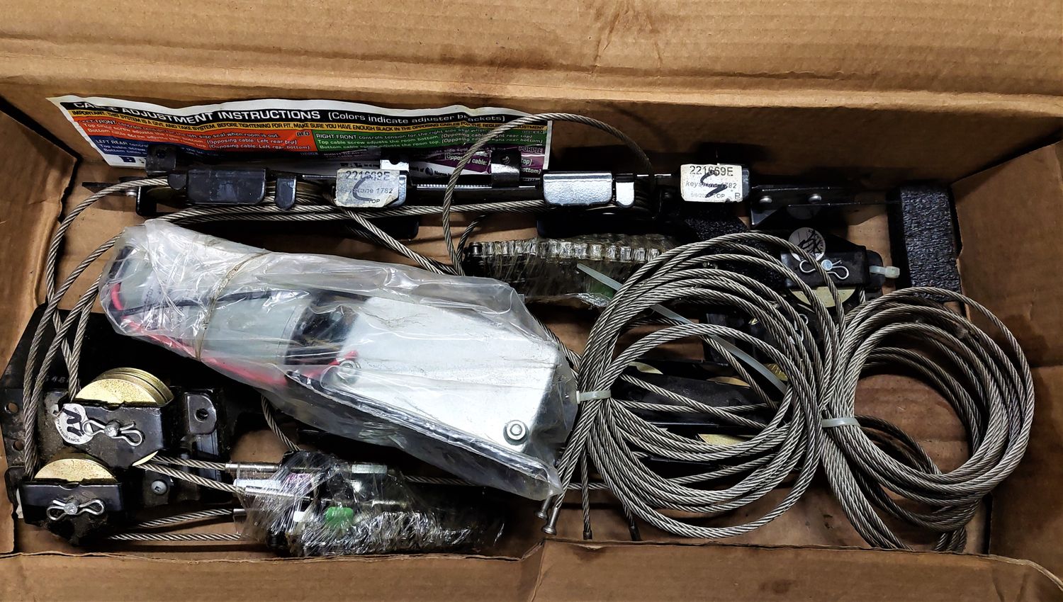 Accu Slide Out Assembly w/Motor &amp; Pulleys