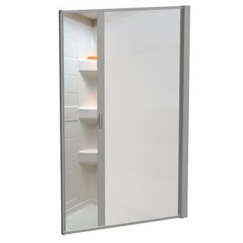 Retractable Translucent Shower Door  ONLY - 62&quot; x 40&quot;