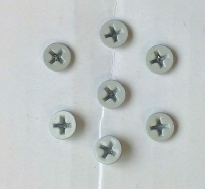 Screws - 1&quot; #8 Sheet Metal Gray Flat Head Phillips - 100 pack