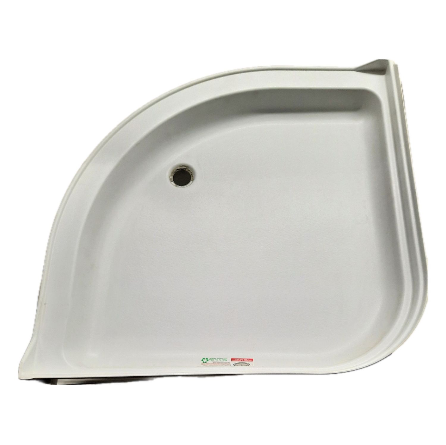 Shower Pan Corner Radius 34 x 34 White